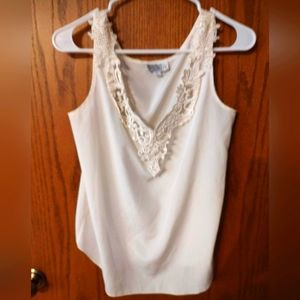 Lacey vee front neckline top
